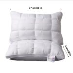 طقم وسائد فندقية 5 نجوم مكونة من وسادتين مناسبة لجميع أوضاع النوم، فائقة النعومة وقابلة للغسل في الغسالة مناسبة للنوم على الجانب/الظهر/البطن، غطاء قابل للغسل اليدوي وتقنية الطي المموج بالموجات فوق الصوتية، وسائد سرير أو كهدية - Image 4