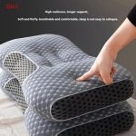 اشترِ واحد واحصل على آخر مجانًا، إجمالي قطعتين من وسادة الرقبة المصنوعة من التريكو الرمادي الناعم للتدليك - تتميز بتصميم مريح وقابل للتعديل، وحشية وسادة عالية الجودة، وغطاء قابل للإزالة لتحسين راحة النوم - Image 5