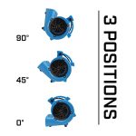 BlueDri Mini Storm 1/12 HP Air Mover Carpet Dryer, Blue - Image 5