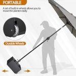 Heavy-Duty Patio Umbrella Base with Wheels — Ideal for Outdoor Patios & Gardens | Fillable Planter-Style Umbrella Base — Supports Up to 150 lbs - Image 6