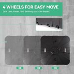 Heavy Duty 310 Lbs Cantilever Patio Umbrella Base with Wheels for Outdoor Use | 35.5'' X 35.5'' Heavy Duty Sand/Water Filled Cantilever Umbrella Base with Wheels | Offset 310 Lbs Cantilever Patio Umbrella Base with Wheels, 35.5'' X 35.5'' Square Des - Image 4