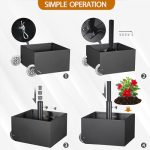 Heavy-Duty Patio Umbrella Base with Wheels — Ideal for Outdoor Patios & Gardens | Fillable Planter-Style Umbrella Base — Supports Up to 150 lbs - Image 4