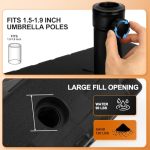 QNCZ Premium Wheeled Patio Umbrella Base — Heavy-Duty Stand with Easy Mobility — Ideal for Patios and Pools — 120-Pound Capacity Umbrella Holder - Image 5