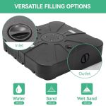 Heavy Duty 310 Lbs Cantilever Patio Umbrella Base with Wheels for Outdoor Use | 35.5'' X 35.5'' Heavy Duty Sand/Water Filled Cantilever Umbrella Base with Wheels | Offset 310 Lbs Cantilever Patio Umbrella Base with Wheels, 35.5'' X 35.5'' Square Des - Image 3