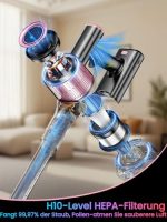 SUXIANGVAC Powerful Cordless Vacuum Cleaner Pink for Hair, Floors and Carpets - 45KPa/500W/45min LED Display - Image 6