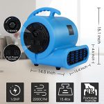 Portable 1/2HP Carpet Dryer Fan with 2200CFM Air Blower - Image 3