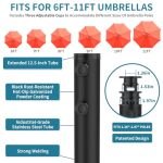 Heavy-Duty Umbrella Base with Wheels — Suitable for Outdoor Patios, Gardens, Decks, Poolside Areas, and Lawns (Includes Anti-Tip Pads and Carry Handles) - Image 5