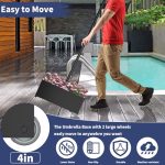 Heavy-Duty Patterned Umbrella Base with Wheels — Ideal for Patios & Poolside | 200 lb. Max Capacity, Water-Fillable Metal Stand - Image 5